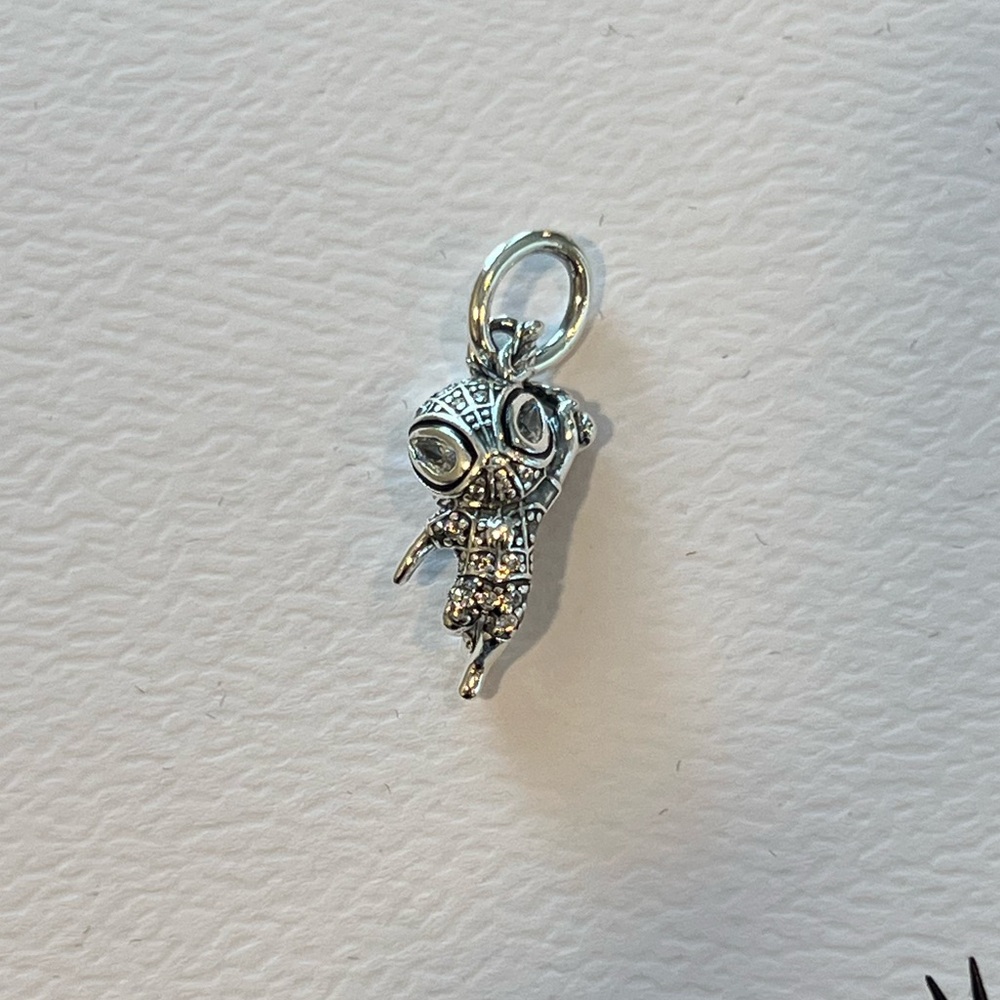 New Authentic Disney Parks Pandora Marvel Spider-Man Pave Pendant